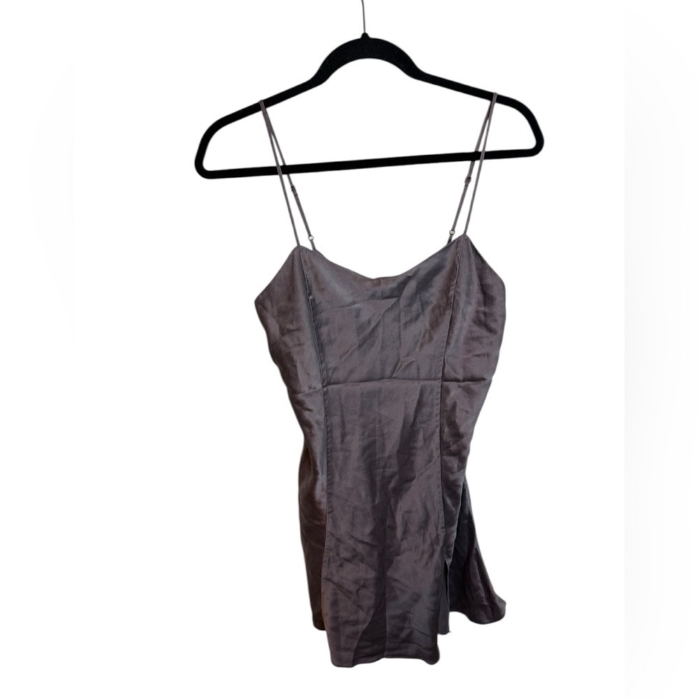 Victoria’s Secret Vintage Taupe Lilac Silk Mini Chemise Slim Dress